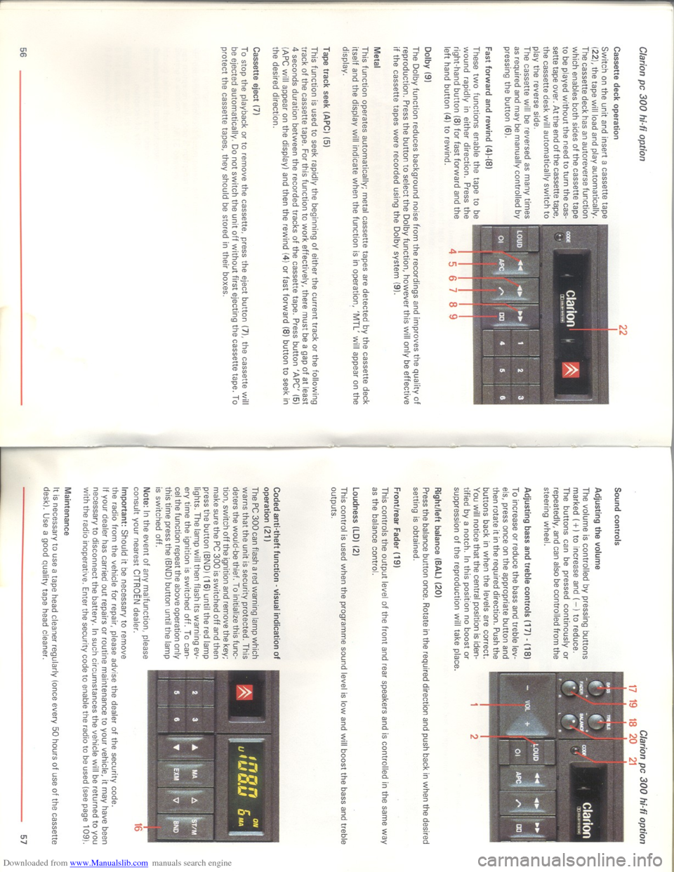 Citroen XM 1993 1.G Owners Manual Downloaded from www.Manualslib.com manuals search engine   