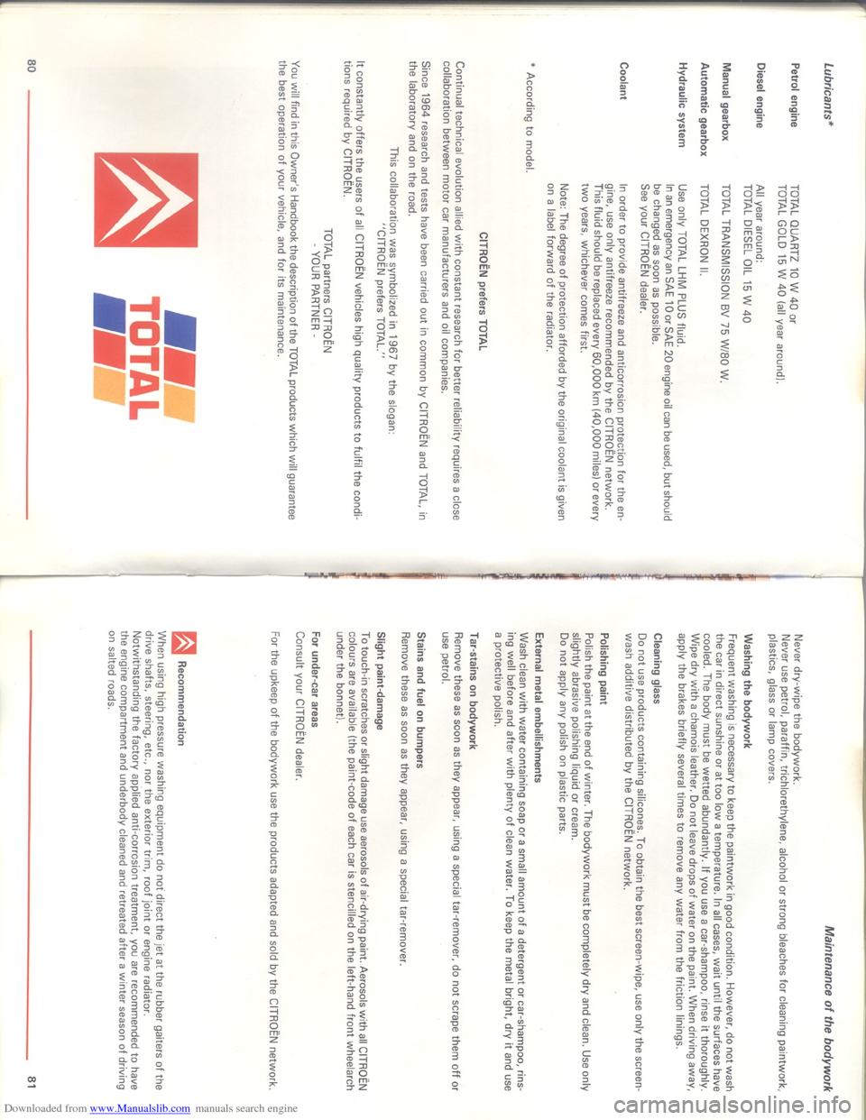 Citroen XM 1993 1.G Owners Manual Downloaded from www.Manualslib.com manuals search engine   