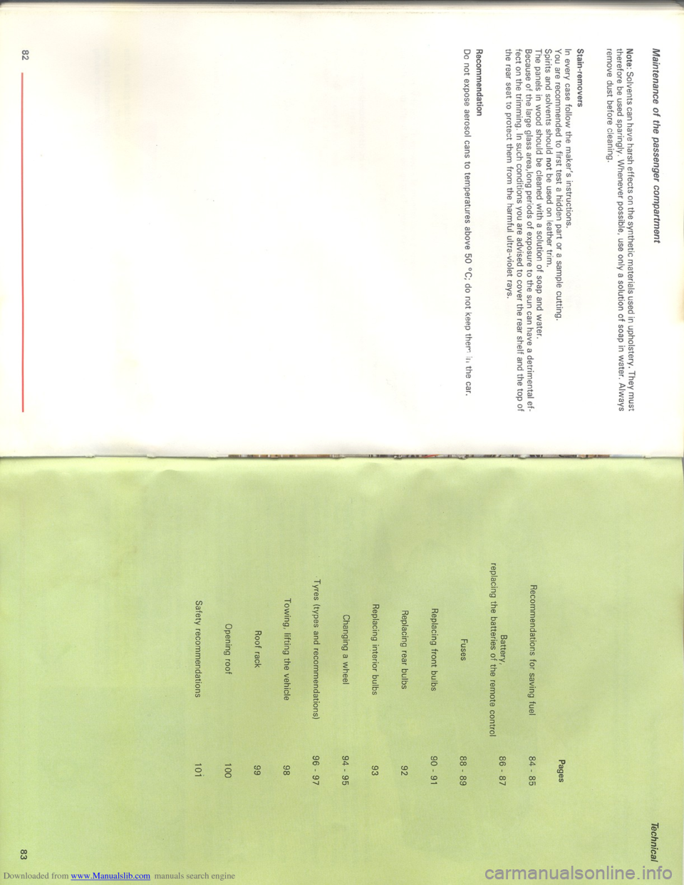 Citroen XM 1993 1.G Owners Manual Downloaded from www.Manualslib.com manuals search engine   