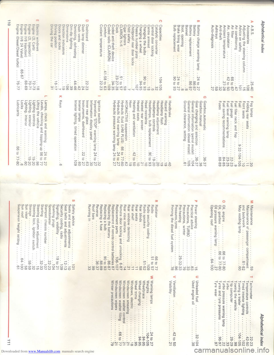 Citroen XM 1993 1.G Owners Manual Downloaded from www.Manualslib.com manuals search engine   