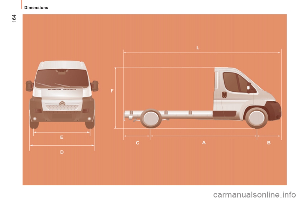 Citroen JUMPER RHD 2011.5 2.G Owners Manual 164
Dimensions 