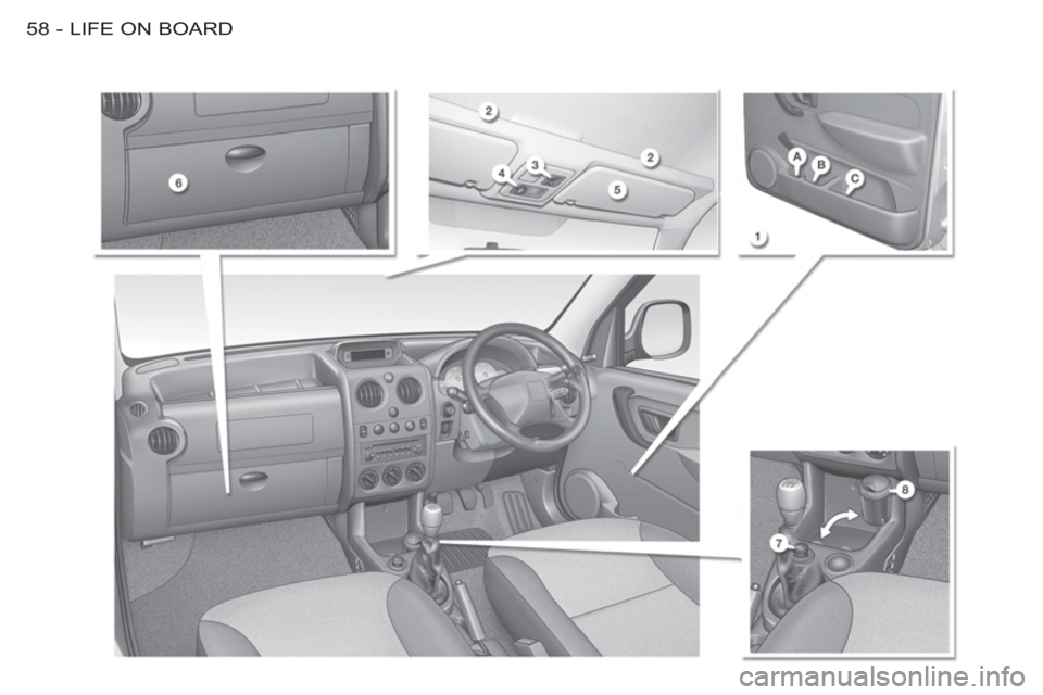 Citroen BERLINGO FIRST 2012 1.G Owners Manual LIFE ON BOARD
58 - 