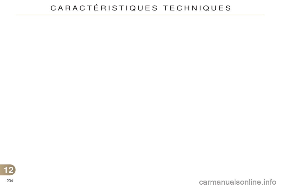 CITROEN C4 2014  Notices Demploi (in French) 234 
12 
CaRaCtÉRistiques teCHniques  