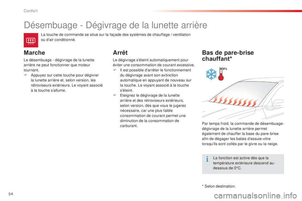 CITROEN C-ELYSÉE 2016 Notices Demploi (in French) 54
désembuage - dé givrage de la lunette arrière
la touche de commande se situe sur la façade des systèmes de chauffage / ventilation
ou d’air conditionné.
Marche
le désembuage - dégivrage CITROEN C-ELYSÉE 2016 Notices Demploi (in French) 54
désembuage - dé givrage de la lunette arrière
la touche de commande se situe sur la façade des systèmes de chauffage / ventilation
ou d’air conditionné.
Marche
le désembuage - dégivrage