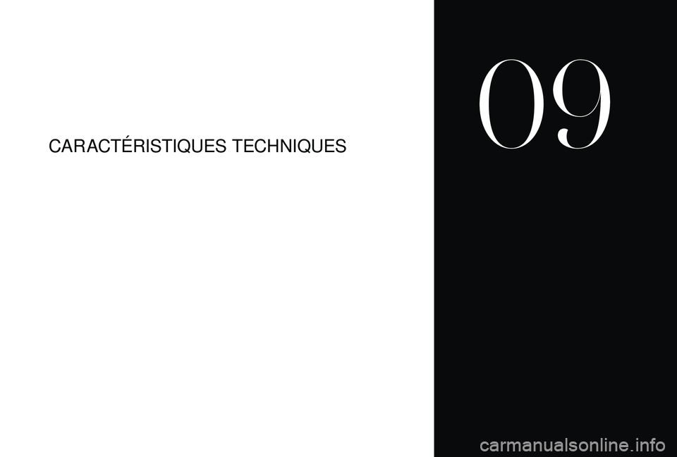 CITROEN DS3 2018  Notices Demploi (in French) CARACTÉRISTIQUES TECHNIQUES
09  