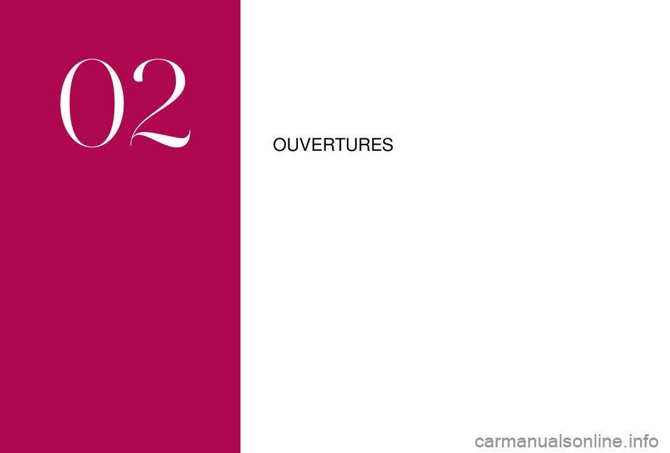 CITROEN DS3 2018  Notices Demploi (in French) OUVERTURES
02  