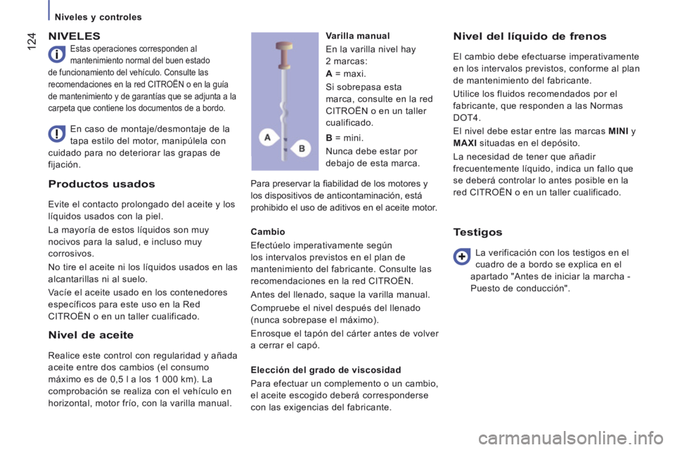 CITROEN JUMPER 2015 Manuales de Empleo (in Spanish) Niveles y controles
124
JUMPER-PAPIER_ES_CHAP07_VERIFICATIONS_ED01-2014
Productos usados
Evite el contacto prolongado del aceite y los
líquidos usados con la piel.
La mayoría de estos CITROEN JUMPER 2015 Manuales de Empleo (in Spanish) Niveles y controles
124
JUMPER-PAPIER_ES_CHAP07_VERIFICATIONS_ED01-2014
Productos usados
Evite el contacto prolongado del aceite y los
líquidos usados con la piel.
La mayoría de estos