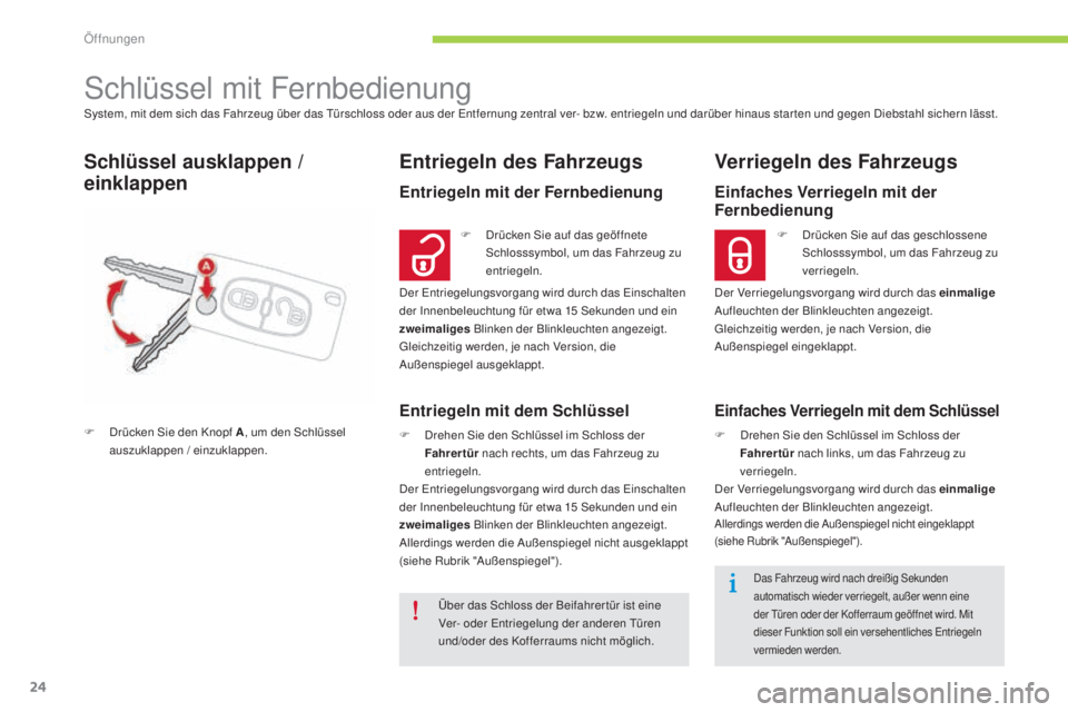 CITROEN C-ZERO 2016 Betriebsanleitungen (in German) 24
C-zero_de_Chap02_ouvertures_ed01-2014
system, mit dem sich das Fahrzeug über das tü rschloss oder aus der en tfernung zentral ver- bzw. entriegeln und darüber hinaus star ten und gegen di ebst CITROEN C-ZERO 2016 Betriebsanleitungen (in German) 24
C-zero_de_Chap02_ouvertures_ed01-2014
system, mit dem sich das Fahrzeug über das tü rschloss oder aus der en tfernung zentral ver- bzw. entriegeln und darüber hinaus star ten und gegen di ebst