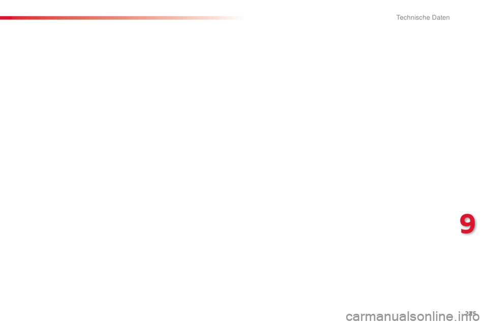 CITROEN C4 CACTUS 2018  Betriebsanleitungen (in German) 225
C4-cactus_de_Chap09_caracteristiques-techniques_ed01-2016
9 
T  