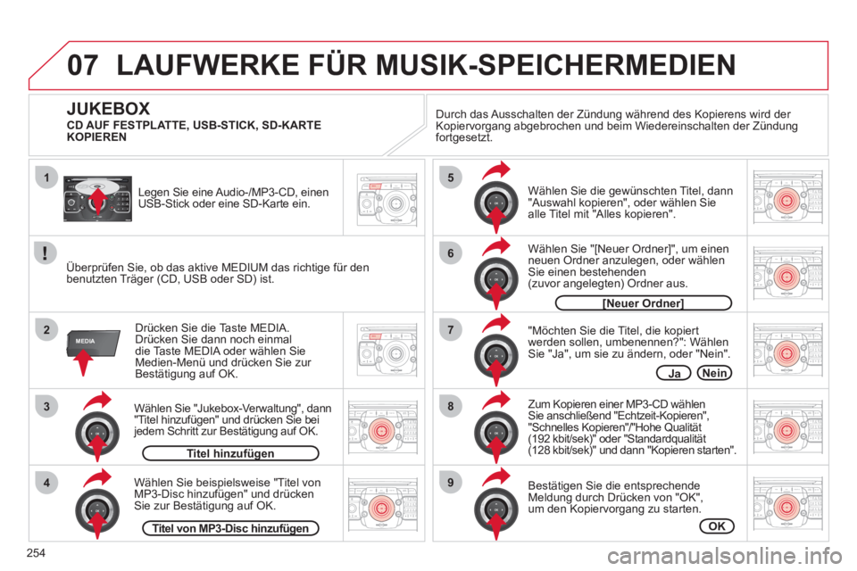 CITROEN C5 2012  Betriebsanleitungen (in German) 254
07
1
3
42ABC3DEF5JKL4GHI6MNO8TUV7PQRS9WXYZ0*#
1RADIO MEDIANAV ESC TRAFFIC
SETUPADDR
BOOK
2ABC3DEF5JKL4GHI6MNO8TUV7PQRS9WXYZ0*#
1RADIO MEDIANAV ESC TRAFFIC
SETUPADDR
BOOK
2ABC3DEF5JKL4GHI6MNO8TUV7P