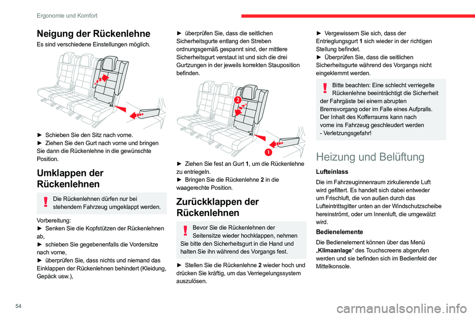 CITROEN C5 AIRCROSS 2022 Betriebsanleitungen (in German) 54
Ergonomie und Komfort
Luftverteilung
1.Düsen zum Beschlagfreihalten/Entfrosten der
Windschutzscheibe
2. Düsen zum Beschlagfreihalten/Entfrosten der
vorderen Seitenscheiben
3. Einstellbare un CITROEN C5 AIRCROSS 2022 Betriebsanleitungen (in German) 54
Ergonomie und Komfort
Luftverteilung
1.Düsen zum Beschlagfreihalten/Entfrosten der
Windschutzscheibe
2. Düsen zum Beschlagfreihalten/Entfrosten der
vorderen Seitenscheiben
3. Einstellbare un