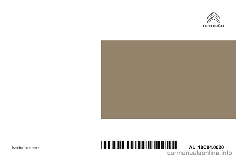 CITROEN C5 AIRCROSS 2020  Betriebsanleitungen (in German) AL. 18C84.0020*18C84.0020* 