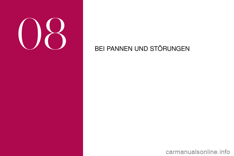 CITROEN DS3 2018  Betriebsanleitungen (in German) BEI PANNEN UND STÖRUNGEN
08  