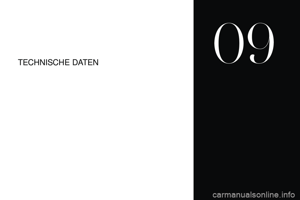CITROEN DS3 2018  Betriebsanleitungen (in German) TECHNISCHE DATEN
09  
