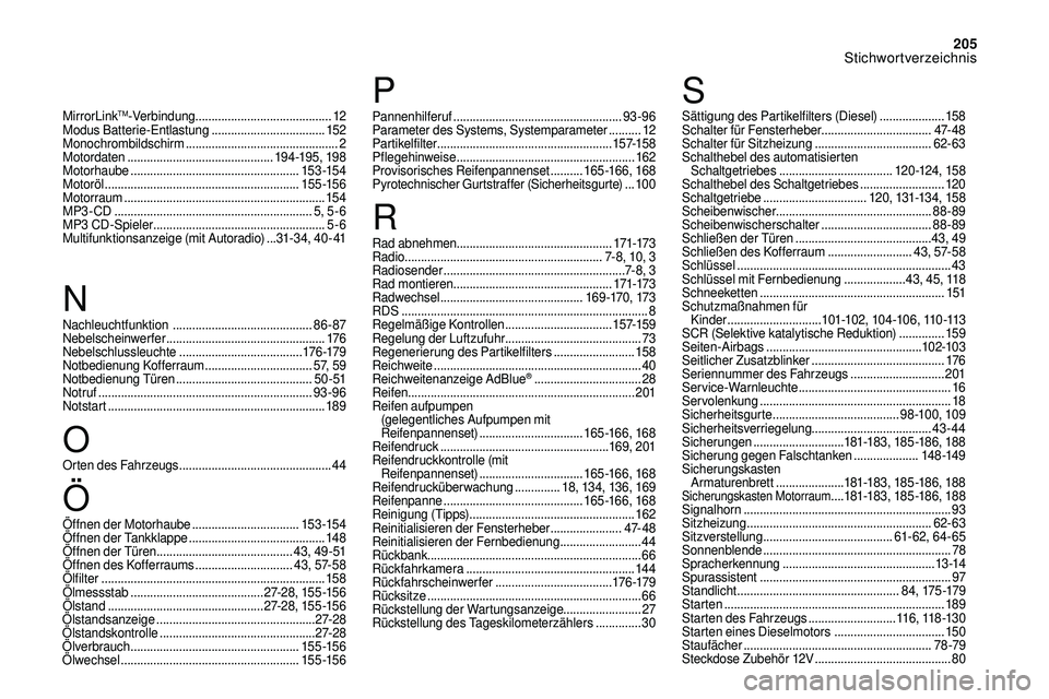 CITROEN DS3 2018 Betriebsanleitungen (in German) 205
MirrorLinkTM-Verbindung .......................................... 12
Modus Batterie-Entlastung ................................... 15
2
Monochrombildschirm
.................................... CITROEN DS3 2018 Betriebsanleitungen (in German) 205
MirrorLinkTM-Verbindung .......................................... 12
Modus Batterie-Entlastung ................................... 15
2
Monochrombildschirm
....................................