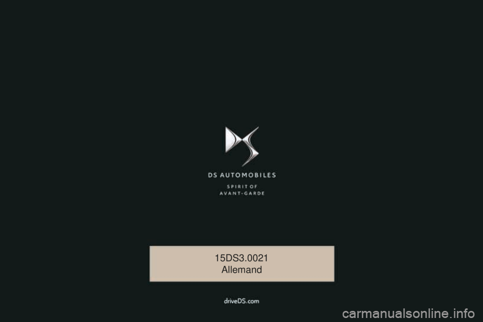CITROEN DS3 2017  Betriebsanleitungen (in German) DS3_de_Chap00_couv-imprimeur_ed02-2015
15DS3.0021Allemand 