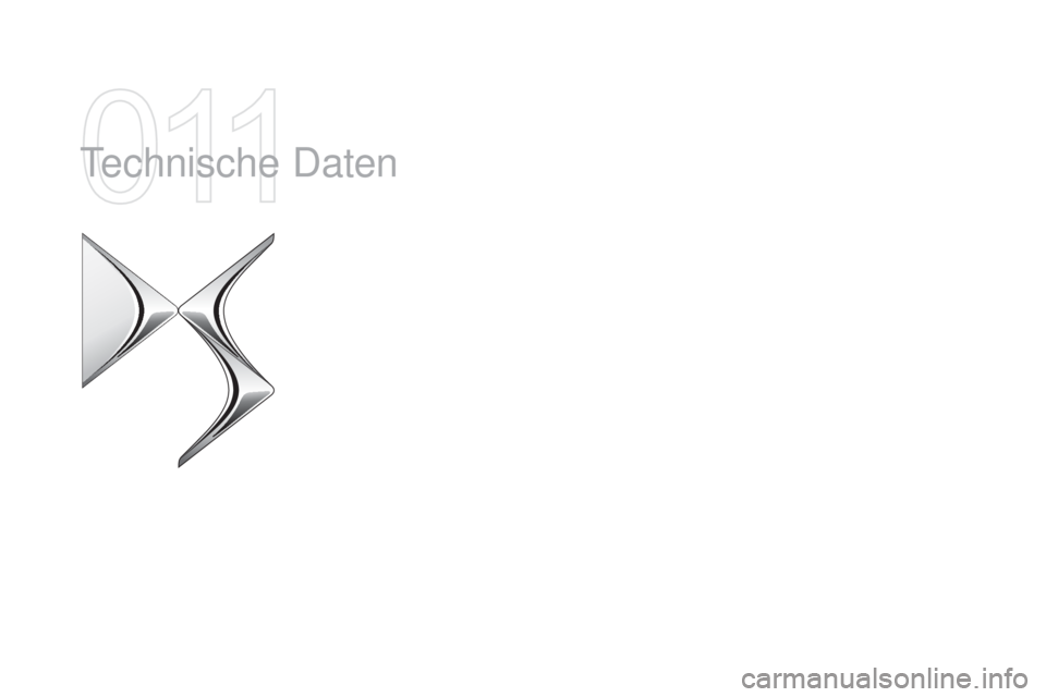 CITROEN DS4 2015  Betriebsanleitungen (in German) DS4_de_Chap11_caracteristiques_ed02-2015
Technische Daten  