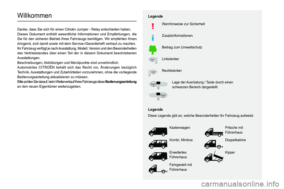 CITROEN JUMPER 2020  Betriebsanleitungen (in German)   
 
 
 
 
 
    
 
    
 
    
 
  
   
   
 
  
Willkommen
Danke, dass Sie sich für einen Citro