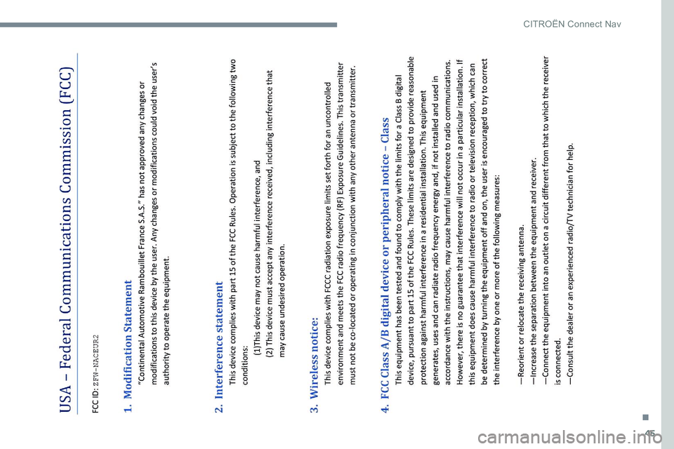 CITROEN C-ELYSÉE 2017  Libretti Di Uso E manutenzione (in Italian) 45
. 
CIT  