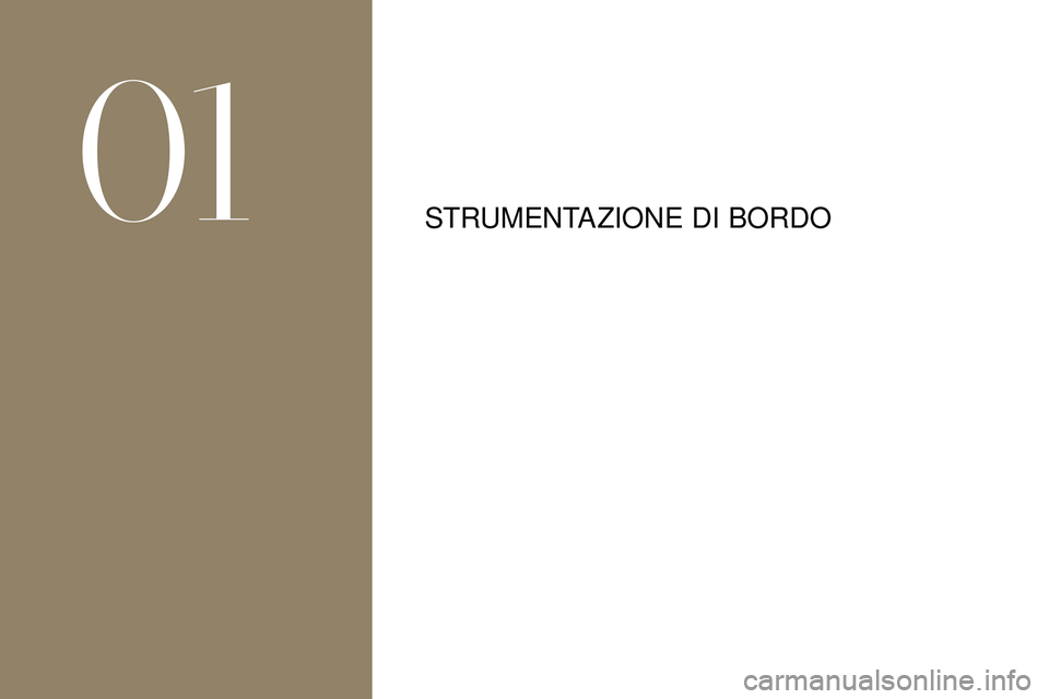 CITROEN DS3 2018  Libretti Di Uso E manutenzione (in Italian) STRUMENTA ZIONE DI BORDO
01  