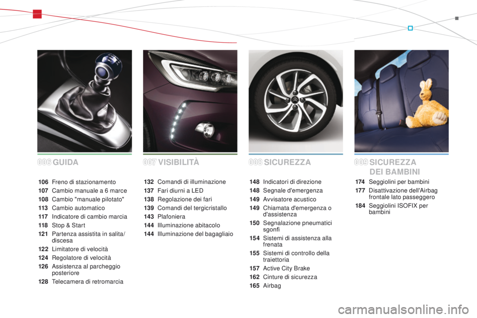 CITROEN DS3 2015 Libretti Di Uso E manutenzione (in Italian) DS3_it_Chap00a_sommaire_ed01-2014
SIcUREZZAgU
IDA SIcUREZZA
DE
I
B
AMBINI
174 Seggiolini per bambini
17 7
D
isattivazione dell'
ai
rbag
frontale lato passeggero
184
Se
ggiolini i S
oFiX CITROEN DS3 2015 Libretti Di Uso E manutenzione (in Italian) DS3_it_Chap00a_sommaire_ed01-2014
SIcUREZZAgU
IDA SIcUREZZA
DE
I
B
AMBINI
174 Seggiolini per bambini
17 7
D
isattivazione dell'
ai
rbag
frontale lato passeggero
184
Se
ggiolini i S
oFiX