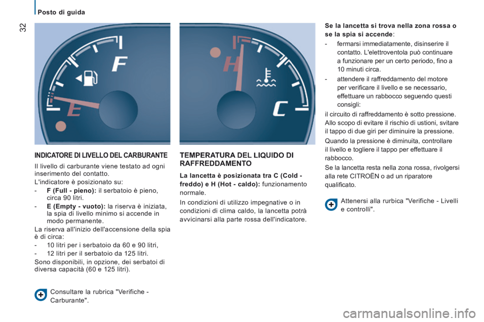 CITROEN JUMPER 2015 Libretti Di Uso E manutenzione (in Italian) Posto di guida
32
JUMPER-PAPIER_IT_CHAP02_PRET A PARTIR_ED01-2014
INDICATORE DI LIVELLO DEL CARBURANTE
Il livello di carburante viene testato ad ogni
inserimento del contatto.
Lindicat CITROEN JUMPER 2015 Libretti Di Uso E manutenzione (in Italian) Posto di guida
32
JUMPER-PAPIER_IT_CHAP02_PRET A PARTIR_ED01-2014
INDICATORE DI LIVELLO DEL CARBURANTE
Il livello di carburante viene testato ad ogni
inserimento del contatto.
Lindicat