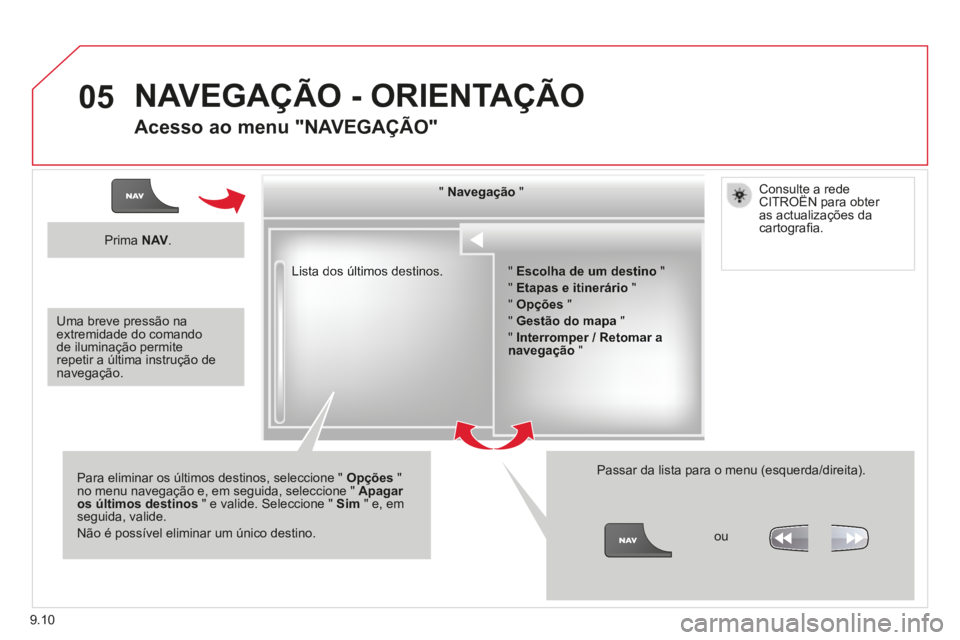 CITROEN BERLINGO MULTISPACE 2014 Manual do condutor (in Portuguese) 9.10
05
Berlingo-2-VP-papier_pt_Chap09b_RT6-2-7_ed01-2014
Lista dos últimos destinos.
" " " " " " " " " " " " " " " " " " CITROEN BERLINGO MULTISPACE 2014 Manual do condutor (in Portuguese) 9.10
05
Berlingo-2-VP-papier_pt_Chap09b_RT6-2-7_ed01-2014
Lista dos últimos destinos.
" " " " " " " " " " " " " " " " " "