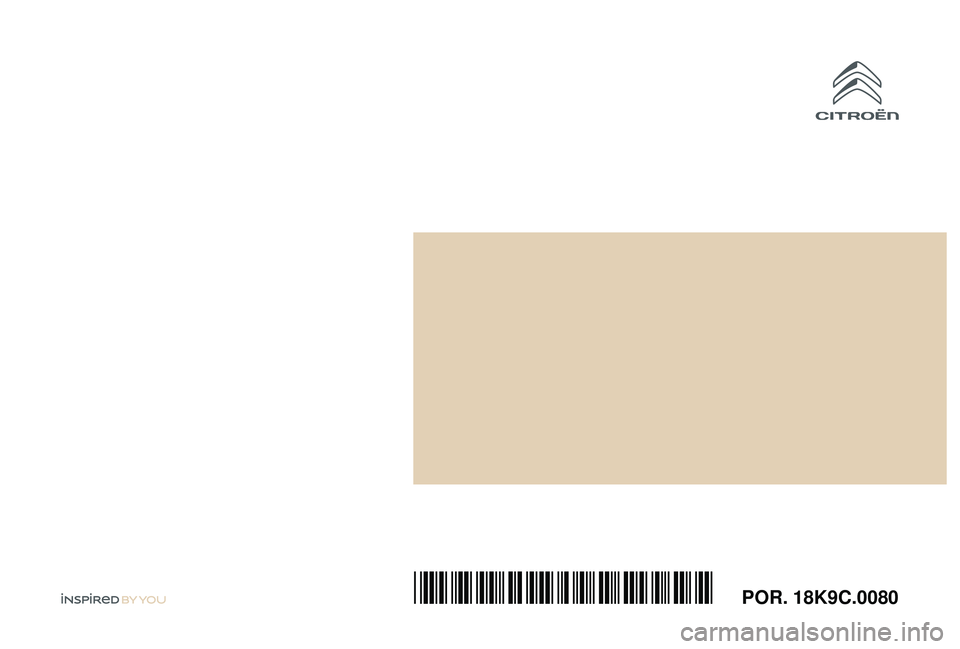 CITROEN BERLINGO VAN 2019  Manual do condutor (in Portuguese) POR. 18K9C.0080*18K9C.0080* 