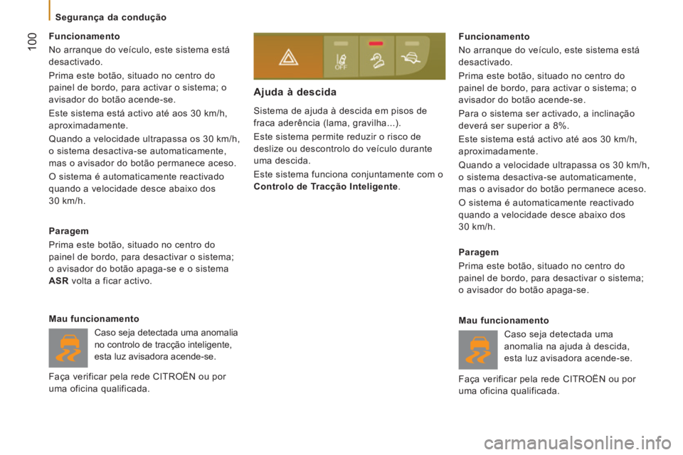 CITROEN JUMPER 2015 Manual do condutor (in Portuguese) 100
Segurança da condução
JUMPER-PAPIER_PT_CHAP05_SECURITE_ED01-2014
Sistema de ajuda à descida em pisos de
fraca aderência (lama, gravilha...).
Este sistema permite reduzir o risco CITROEN JUMPER 2015 Manual do condutor (in Portuguese) 100
Segurança da condução
JUMPER-PAPIER_PT_CHAP05_SECURITE_ED01-2014
Sistema de ajuda à descida em pisos de
fraca aderência (lama, gravilha...).
Este sistema permite reduzir o risco