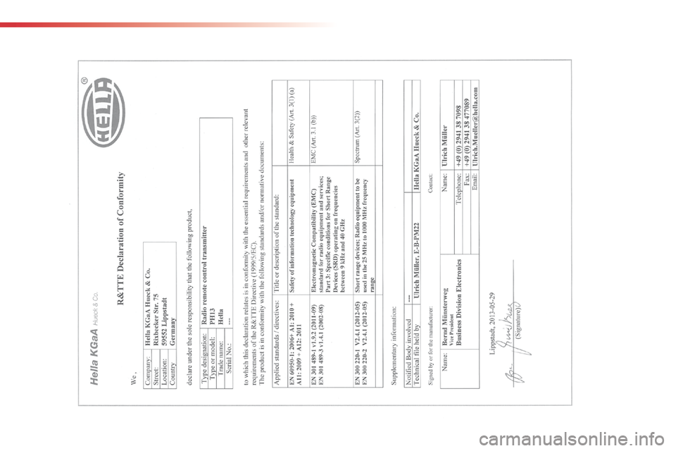 Citroen C4 CACTUS 2015 1.G Owners Manual C4-cactus_en_Chap13_index-alpha_ed02-2014  