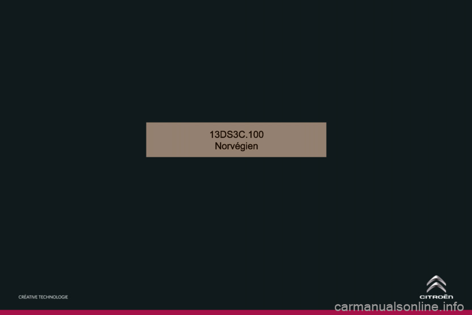 CITROEN DS3 CABRIO 2014  InstruksjonsbØker (in Norwegian) 