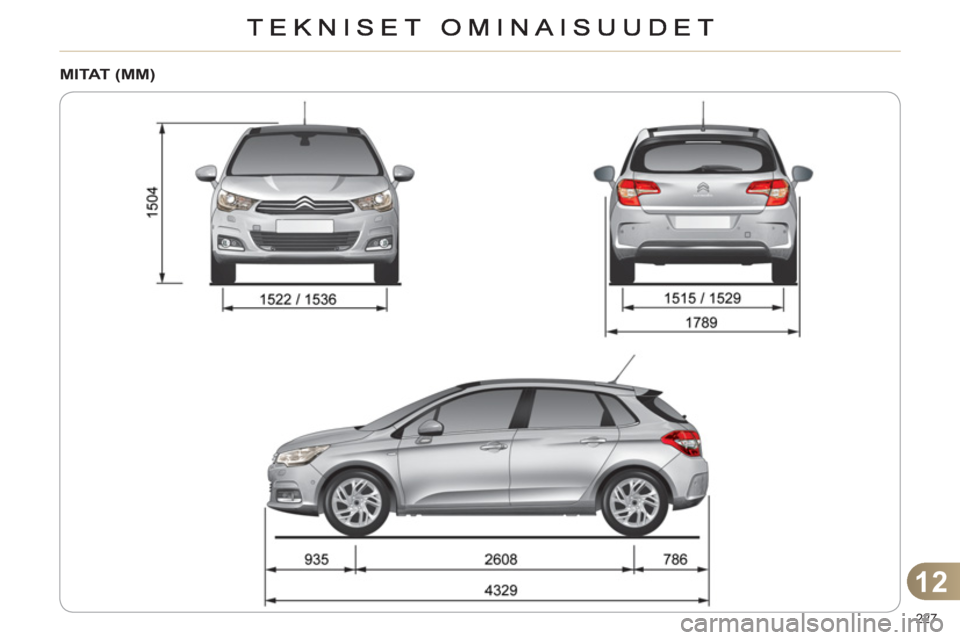 CITROEN C4 2013  Omistajan Käsikirjat (in Finnish) 12
227 
MI TAT  (MM)  
