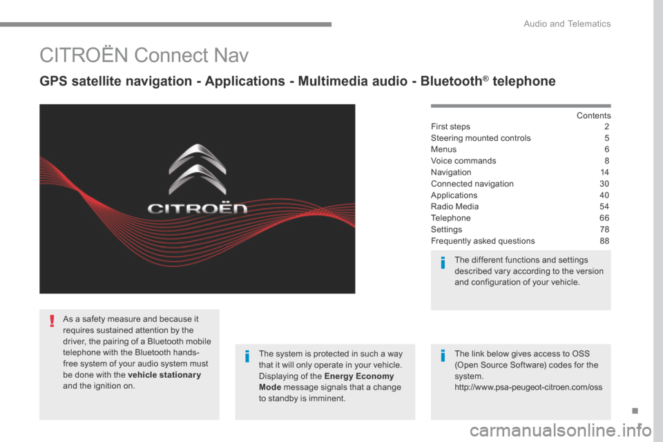 Citroen C3 2017 2.G Owners Manual 1
.
Audio and Telematics
CITROËN Connect Nav
GPS satellite navigation - Applications - Multimedia audio - Bluetooth ® GPS satellite navigation - Applications - Multimedia audio - Blue Citroen C3 2017 2.G Owners Manual 1
.
Audio and Telematics
CITROËN Connect Nav
GPS satellite navigation - Applications - Multimedia audio - Bluetooth ® GPS satellite navigation - Applications - Multimedia audio - Blue