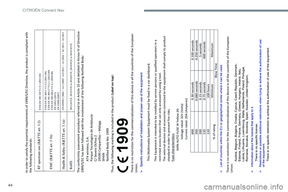 CITROEN JUMPER SPACETOURER 2017  Omistajan Käsikirjat (in Finnish) 44 
CIT  