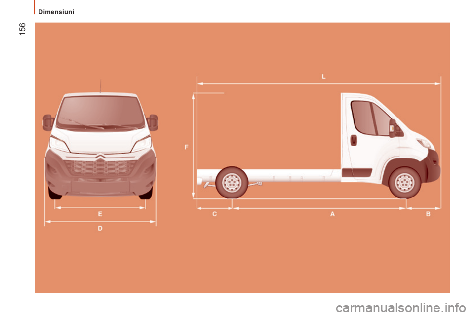 CITROEN JUMPER 2015  Ghiduri De Utilizare (in Romanian)  156
   Dimensiuni   
JUMPER-PAPIER_RO_CHAP09_CARACTERISTIQUES TECHNIQUES_ED01-2014 