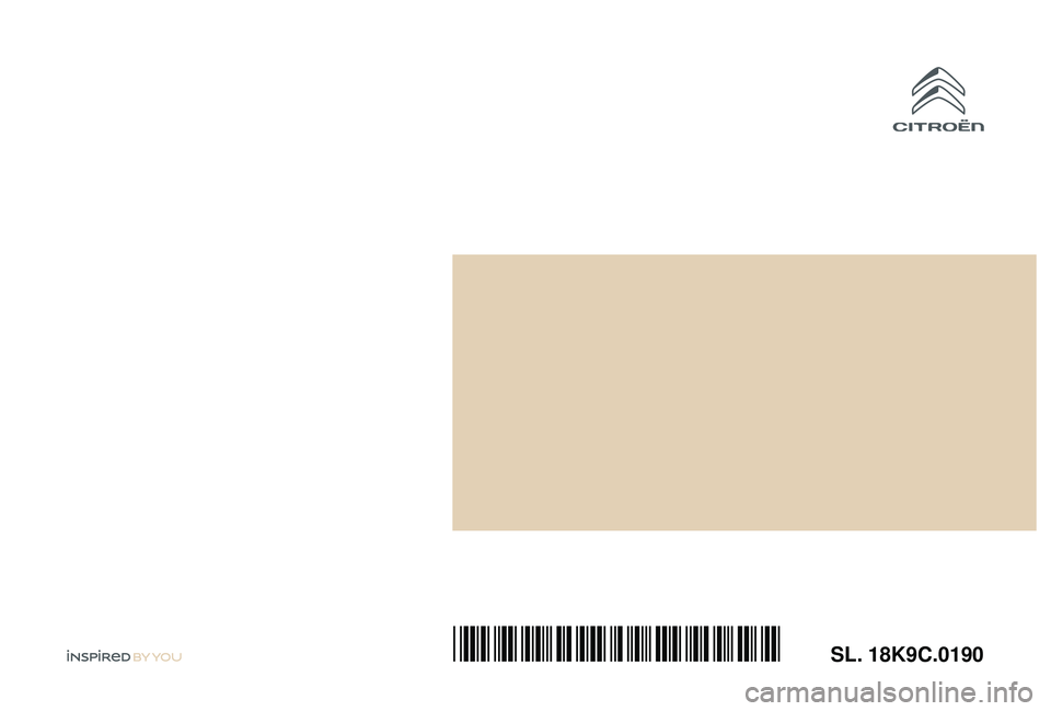 CITROEN BERLINGO VAN 2019  Navodila Za Uporabo (in Slovenian) SL. 18K9C.0190*18K9C.0190* 