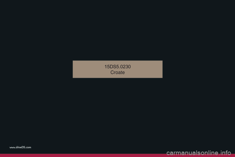 CITROEN DS5 HYBRID 2015  Upute Za Rukovanje (in Croatian) DS5_hr_Chap13_couv-fin_ed01-2015
15DS5.0230Croate 