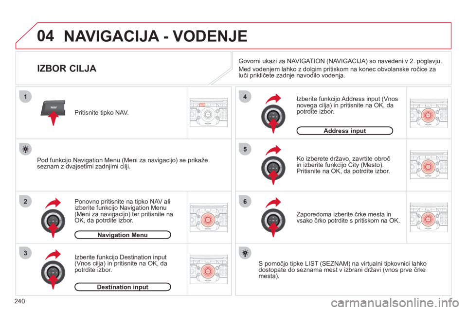CITROEN C5 2012  Navodila Za Uporabo (in Slovenian) 240
04
2ABC3DEF5JKL4GHI6MNO8TUV7PQRS9WXYZ0*#
1RADIO MEDIANAVESC TRAFFIC
SETUPADDR
BOOK
2ABC3DEF5JKL4GHI6MNO8TUV7PQRS9WXYZ0*#
1RADIO MEDIANAV ESC TRAFFIC
SETUPADDR
BOOK
NAV
1
2
3
4
5
6
2ABC3DEF5JKL4GHI