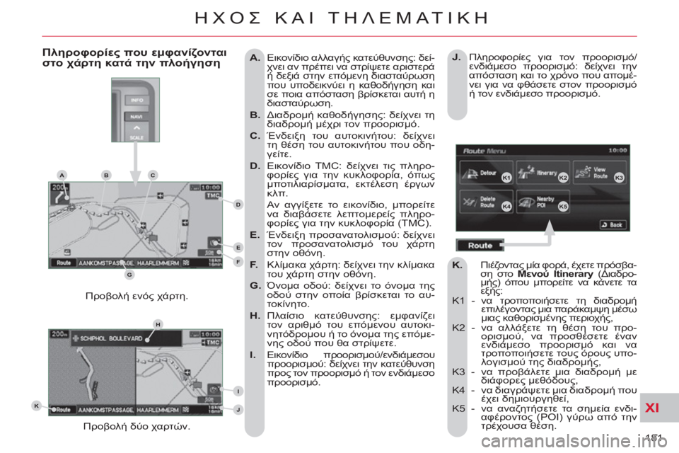 CITROEN C-CROSSER 2012  ΟΔΗΓΌΣ ΧΡΉΣΗΣ (in Greek) XI
181 
ΗΧΟΣ ΚΑΙ ΤΗΛΕΜΑΤΙΚΗ
 
 
 
A. 
 Εικονίδιο αλλαγής κατεύθυνσης: δεί-
χνει αν πρέπει να στρίψετε αριστερά 
ή δεξι