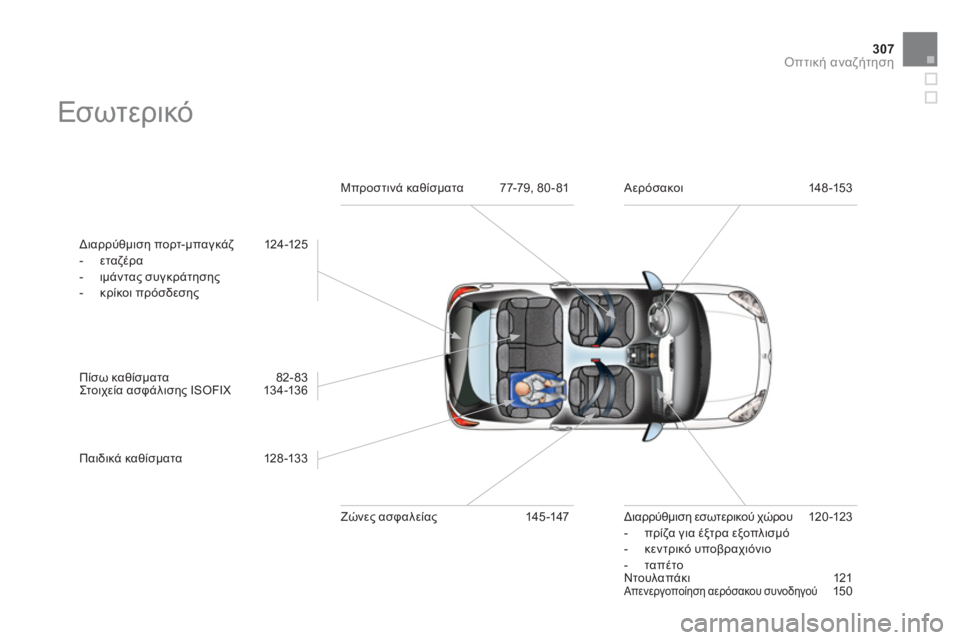 CITROEN DS3 2011  ΟΔΗΓΌΣ ΧΡΉΣΗΣ (in Greek) 307
Οπτική αναζήτηση
 
Εσωτερικό 
 
 
 
Διαρρύθμιση πορτ-μπαγκάζ   124 -125
   
 
-  εταζέρα
   
-  ιμάντας συγκράτησης 
   
-  
