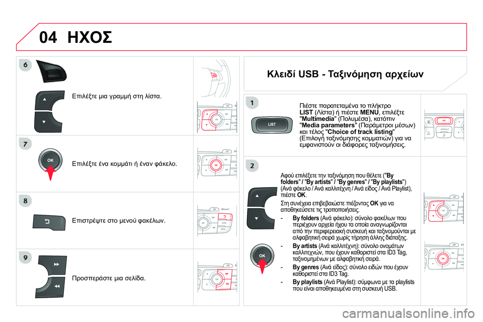 CITROEN DS4 2014 ΟΔΗΓΌΣ ΧΡΉΣΗΣ (in Greek) 04
Επιλέξτε μια γραμμή στη λίστα.
Επιλέξτε ένα κομμάτι ή έναν φάκελο.
Προσπεράστε μια σελίδα.
Επισ CITROEN DS4 2014 ΟΔΗΓΌΣ ΧΡΉΣΗΣ (in Greek) 04
Επιλέξτε μια γραμμή στη λίστα.
Επιλέξτε ένα κομμάτι ή έναν φάκελο.
Προσπεράστε μια σελίδα.
Επισ