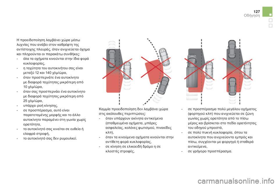CITROEN DS5 2015 ΟΔΗΓΌΣ ΧΡΉΣΗΣ (in Greek) 127
DS5_el_Chap04_conduite_ed01-2015
η προειδοποίηση λαμβάνει χώρα μέσω
λ υχνίας που ανάβει στον καθρέφτη της
αντίστοιχης πλ CITROEN DS5 2015 ΟΔΗΓΌΣ ΧΡΉΣΗΣ (in Greek) 127
DS5_el_Chap04_conduite_ed01-2015
η προειδοποίηση λαμβάνει χώρα μέσω
λ υχνίας που ανάβει στον καθρέφτη της
αντίστοιχης πλ