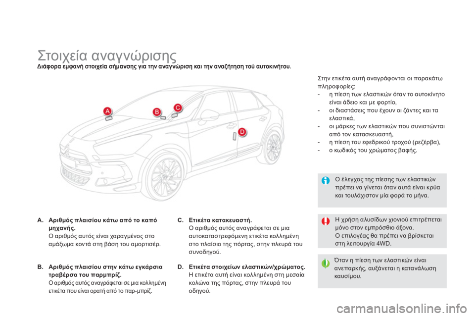 CITROEN DS5 HYBRID 2012  ΟΔΗΓΌΣ ΧΡΉΣΗΣ (in Greek)    
 
 
 
 
 
 
 
 
 
 
 
 
 
 
 
 
 
 
 
 
 
 
Στ ο ι χε ί α αναγνώρισης 
A.Αριθμός πλαισίου κάτω από το καπό
μηχανής.Ο αριθμός αυτό
