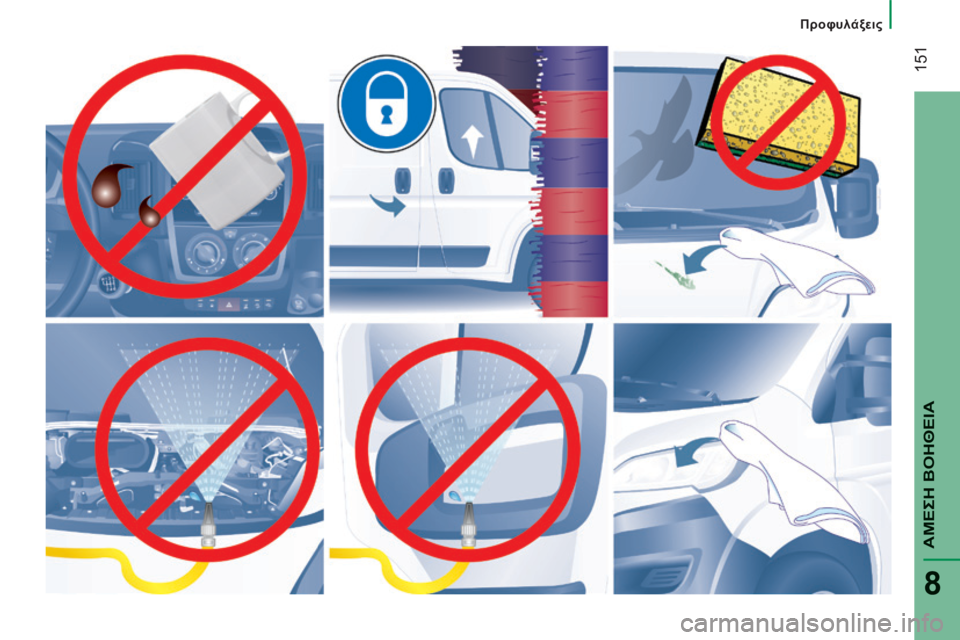 CITROEN JUMPER 2015  ΟΔΗΓΌΣ ΧΡΉΣΗΣ (in Greek)    Προφυλάξεις   
 151
ΑΜΕΣΗ ΒΟΗΘΕΙΑ
8
JUMPER-PAPIER_EL_CHAP08_AIDE RAPIDE_ED01-2014 