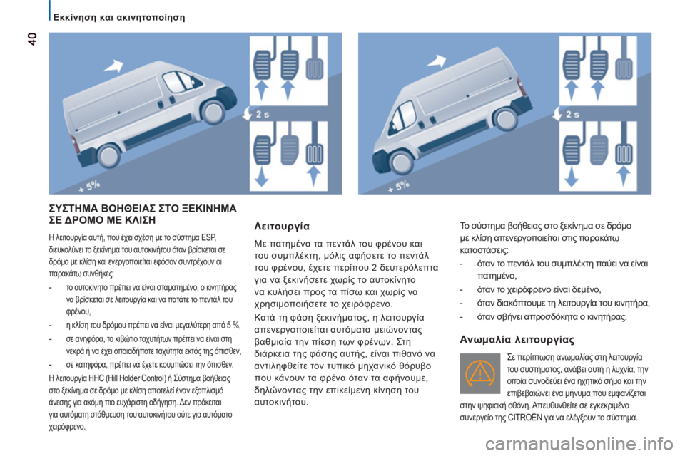 CITROEN JUMPER 2012 ΟΔΗΓΌΣ ΧΡΉΣΗΣ (in Greek)
Εκκίνηση και ακινητοποίηση
40
4040
ΣΥΣΤΗΜΑ ΒΟΗΘΕΙΑΣ ΣΤΟ ΞΕΚΙΝΗΜΑ
ΣΕ ΔΡΟΜΟ ΜΕ ΚΛΙΣΗ
Η λειτουργία αυτή, πο CITROEN JUMPER 2012 ΟΔΗΓΌΣ ΧΡΉΣΗΣ (in Greek)
Εκκίνηση και ακινητοποίηση
40
4040
ΣΥΣΤΗΜΑ ΒΟΗΘΕΙΑΣ ΣΤΟ ΞΕΚΙΝΗΜΑ
ΣΕ ΔΡΟΜΟ ΜΕ ΚΛΙΣΗ
Η λειτουργία αυτή, πο