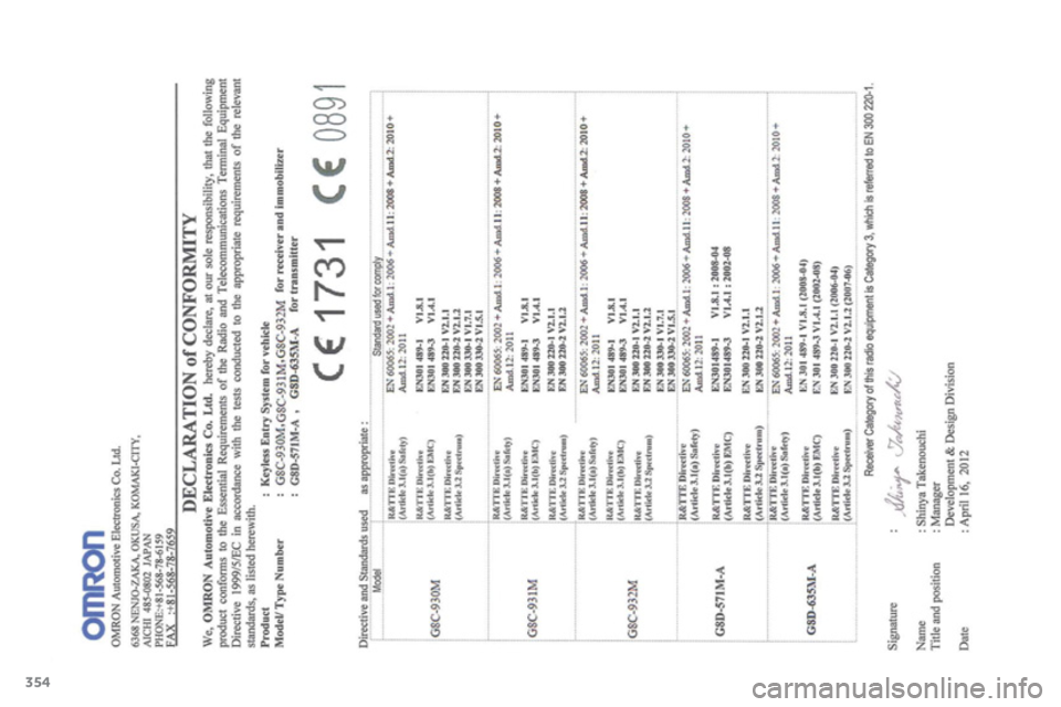 CITROEN C4 AIRCROSS 2014  Instrukcja obsługi (in Polish) 354 