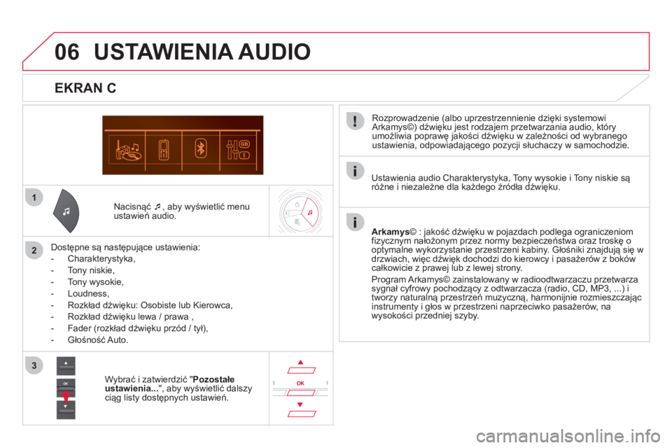 CITROEN DS5 2012  Instrukcja obsługi (in Polish) 1
2
3
06
   
Nacisnąć  �