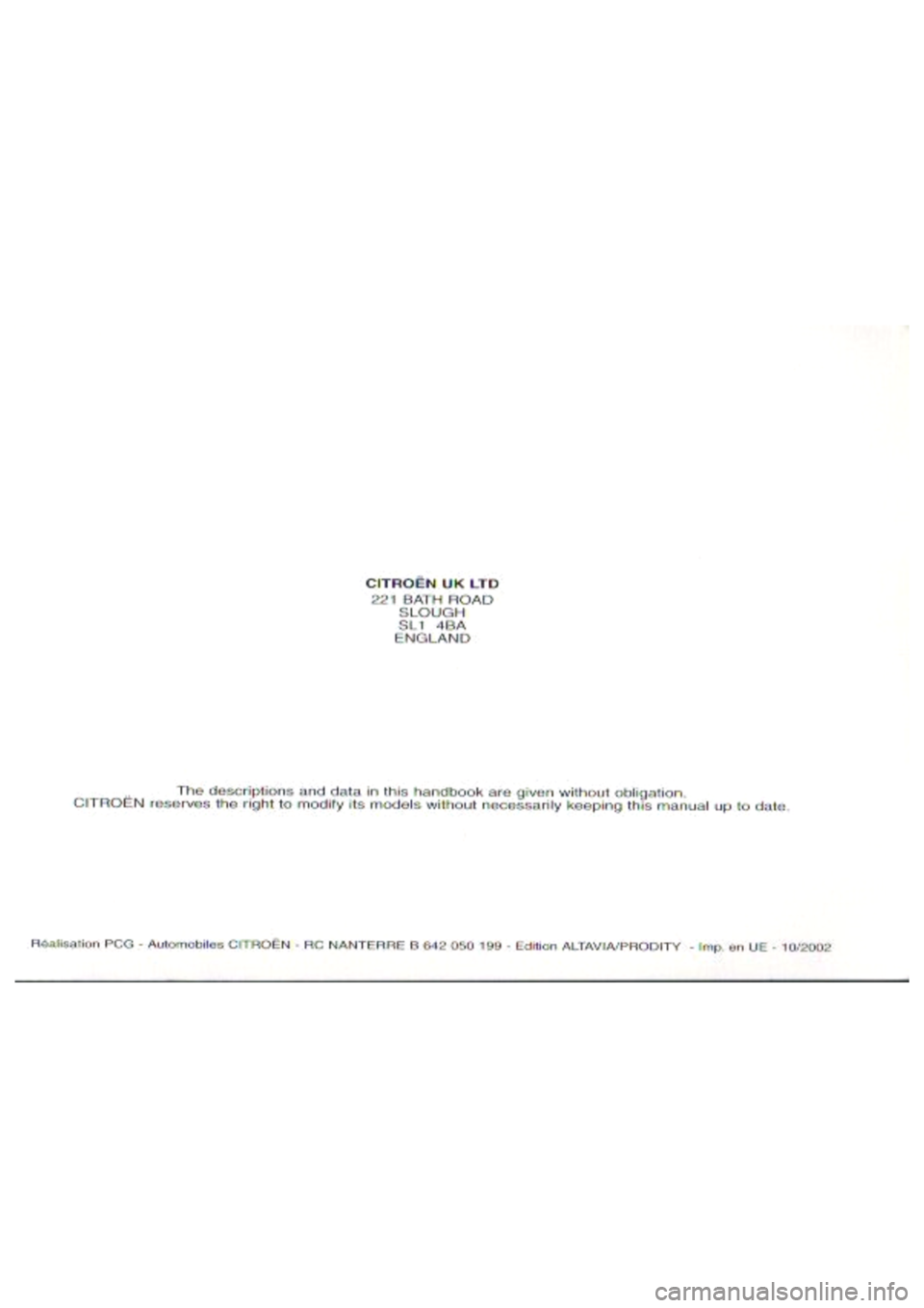 CITROEN BERLINGO VAN 2007  Owners Manual 