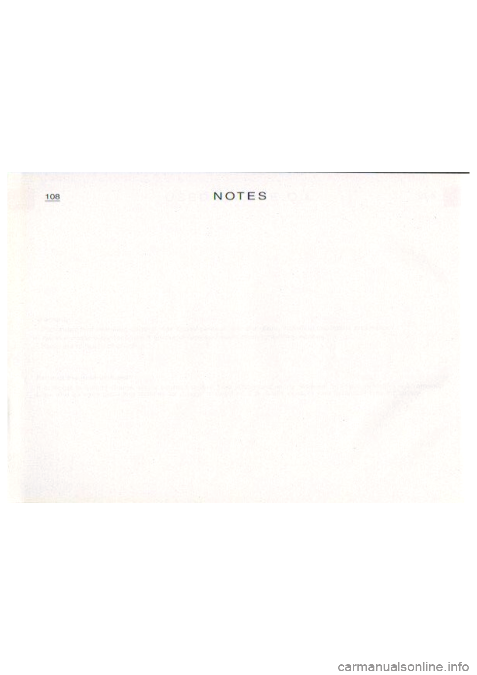 CITROEN BERLINGO VAN 2001  Owners Manual 