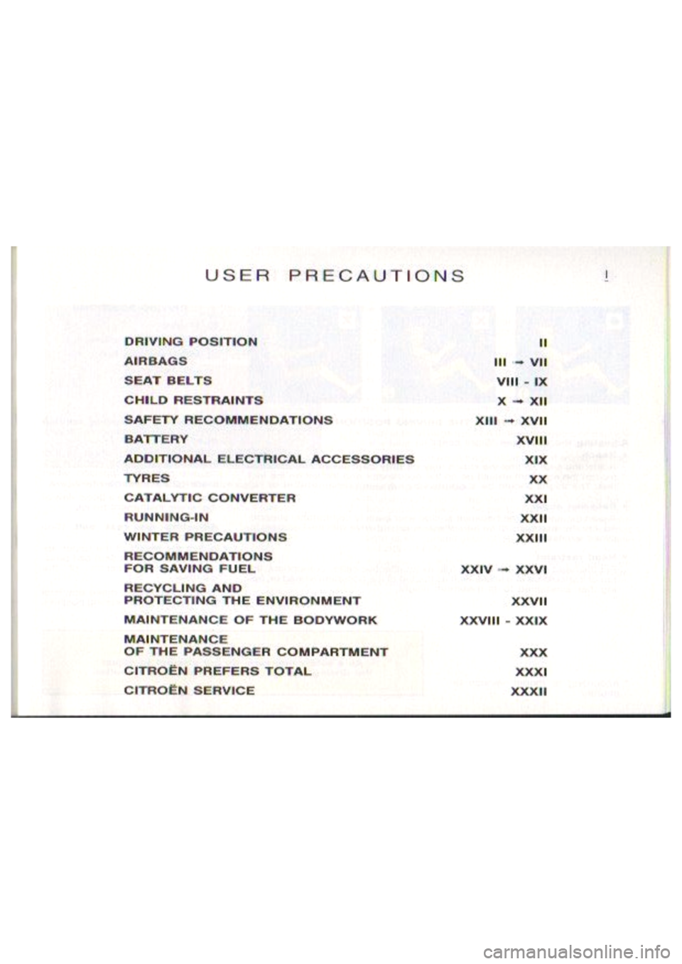 CITROEN BERLINGO VAN 2001  Owners Manual 
